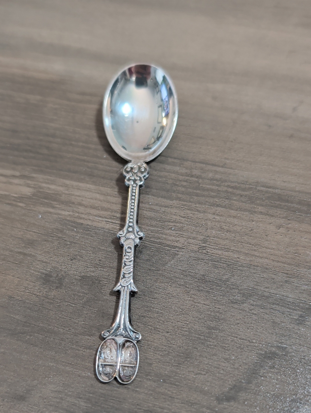 Antique Dutch .833 Silver Salt Spoon Master